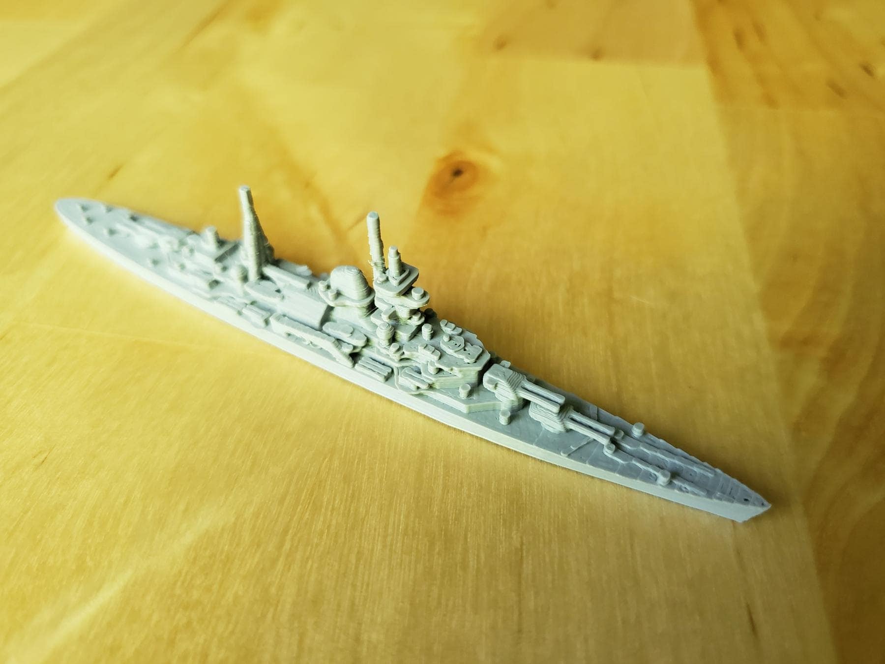 1/1200 WWII German Cruiser Admiral Hipper 3D Printed Gray 
