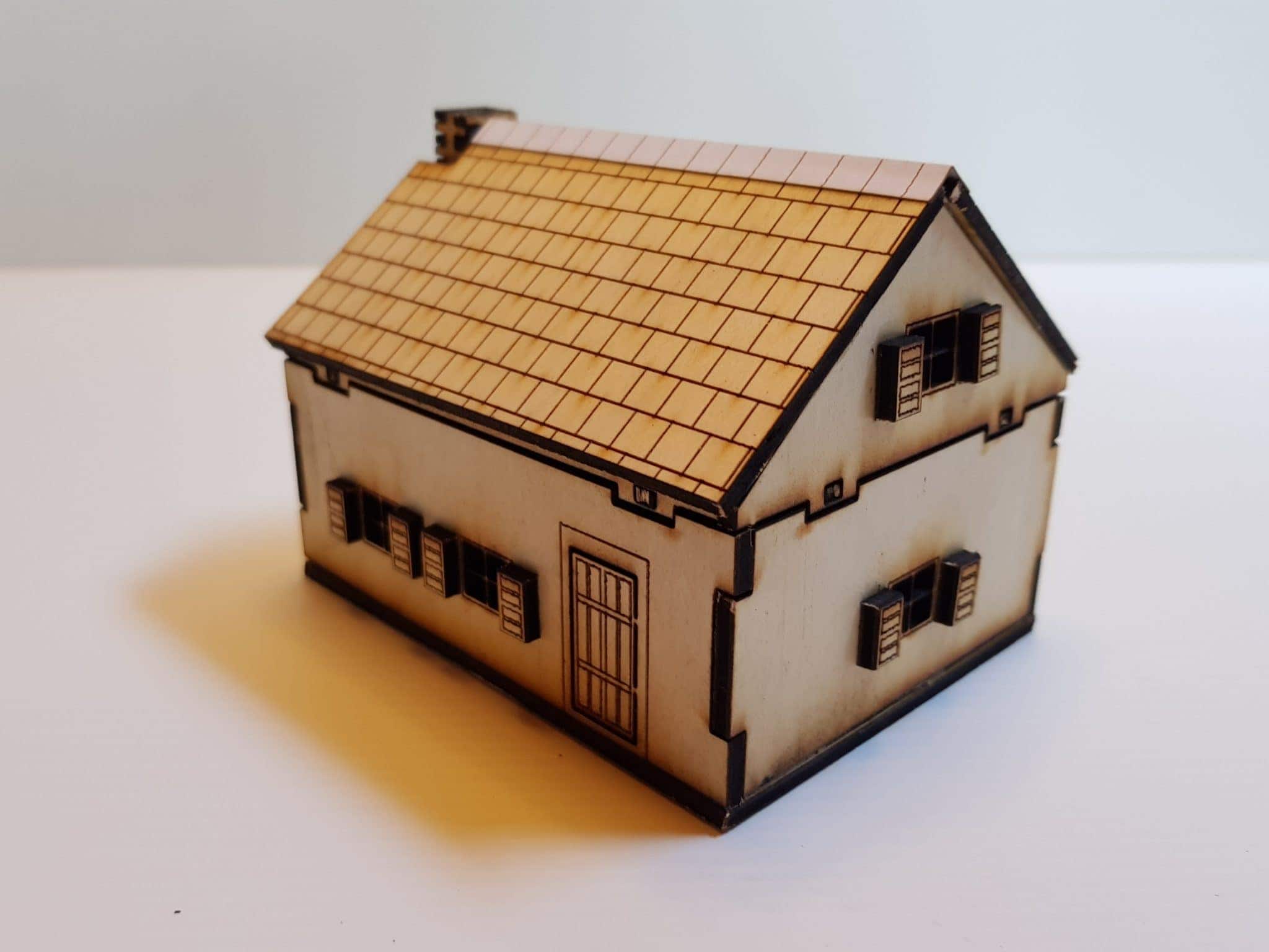 2 large 15mm Factories Set E & walls Removable roofs Flames of war laser cut MDF 