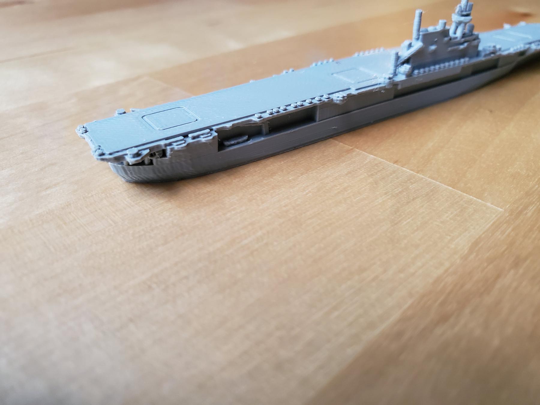 1/1200 WWII USN Yorktown Class Aircraft Carrier 3D Printed Grey 