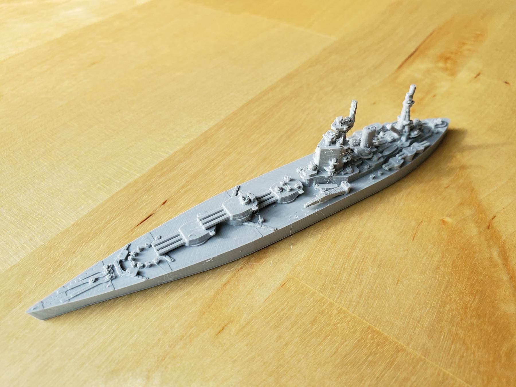 1/1200 WWII British Cruiser County Class 3D Printed Grey 