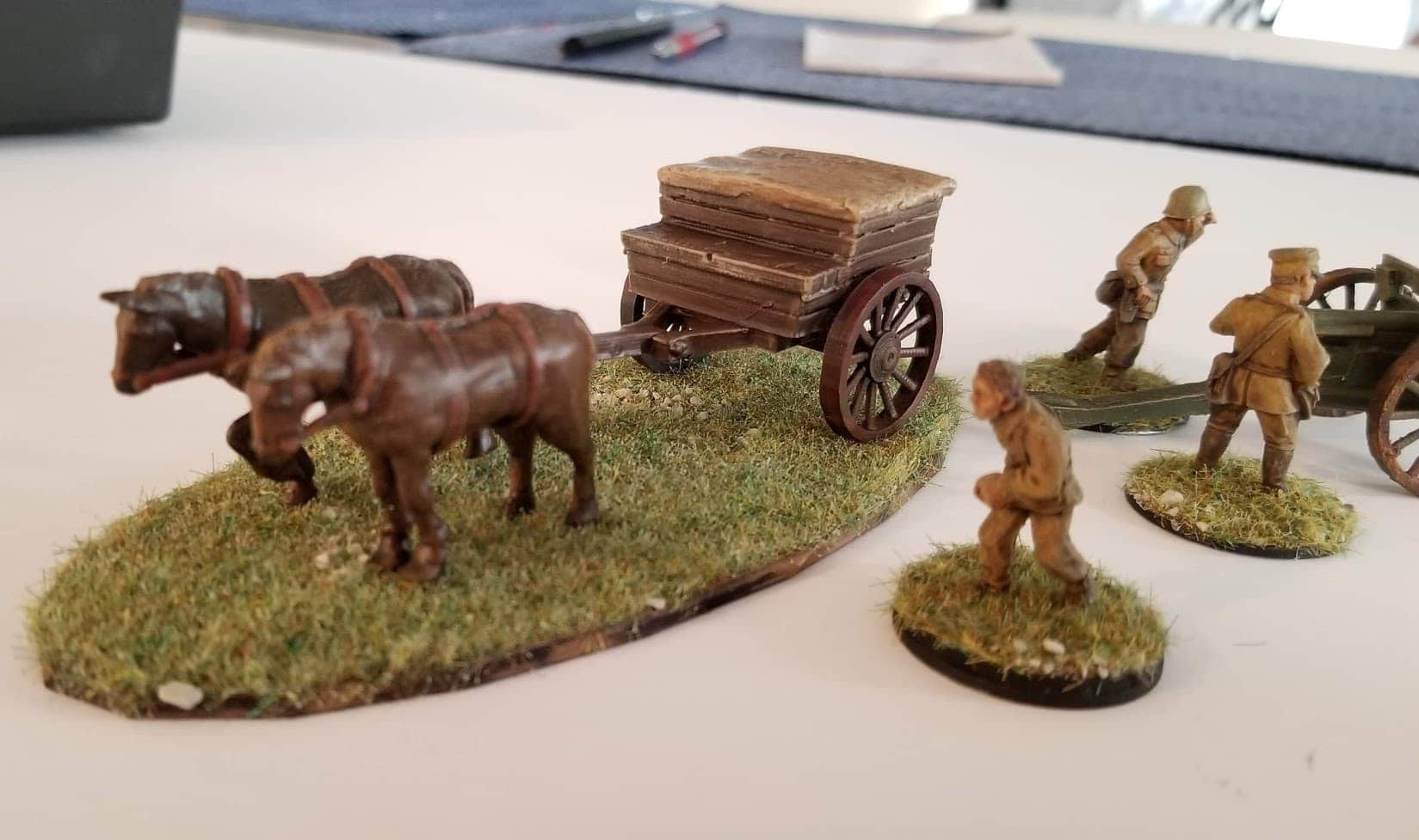 28mm 1/56 3D printed WWII Generic Artillery Horse Limber suitable 4 Bolt Action 