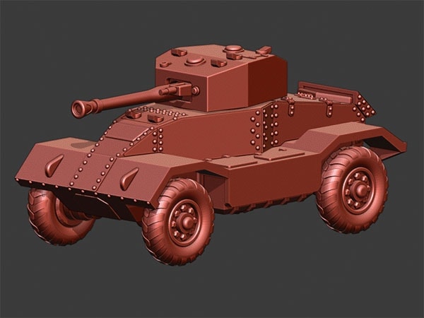 Armoured Car 6pdr. Milicast BB100 1/76 Resin WWII British AEC Mk.II 