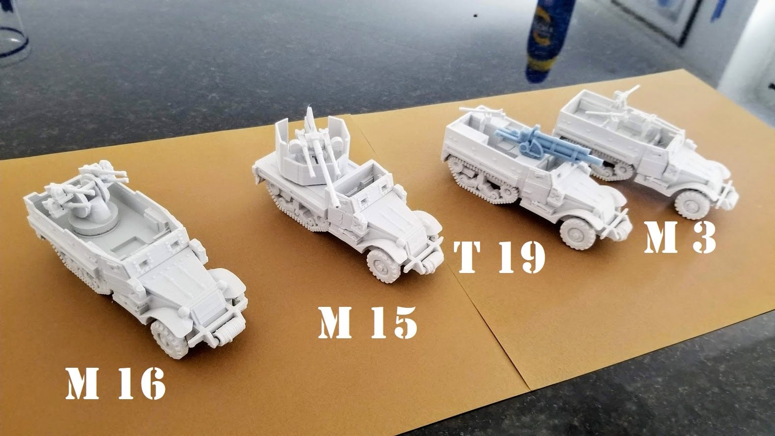 Details about   28mm 1/56 3D printed WWII US UK M16 Quad AA Half Track suitable 4 Bolt Action 
