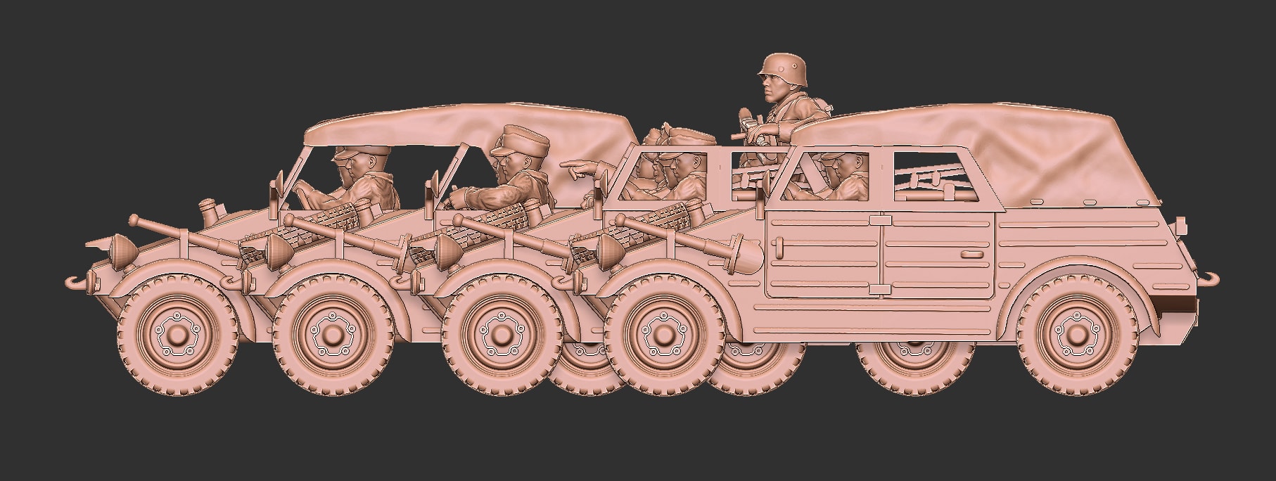 Kubelwagen Covered scaled at 1:50th suitable for wargames,bolt action 