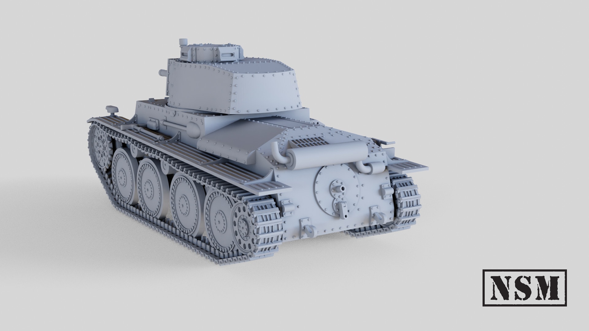 28mm Panzer 38t  1/56 Bolt Action 