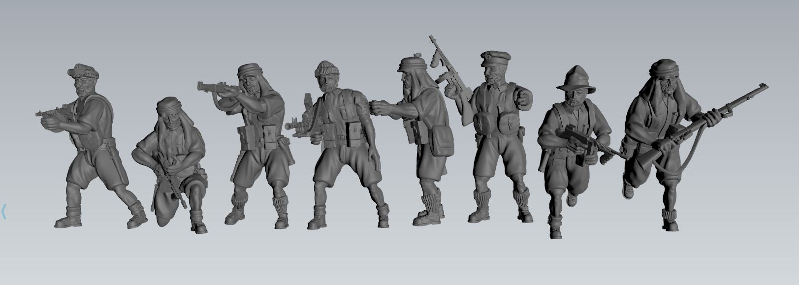 1/76 scale  Mini Figs WWI British  Infantry Command  Africa 20mm 