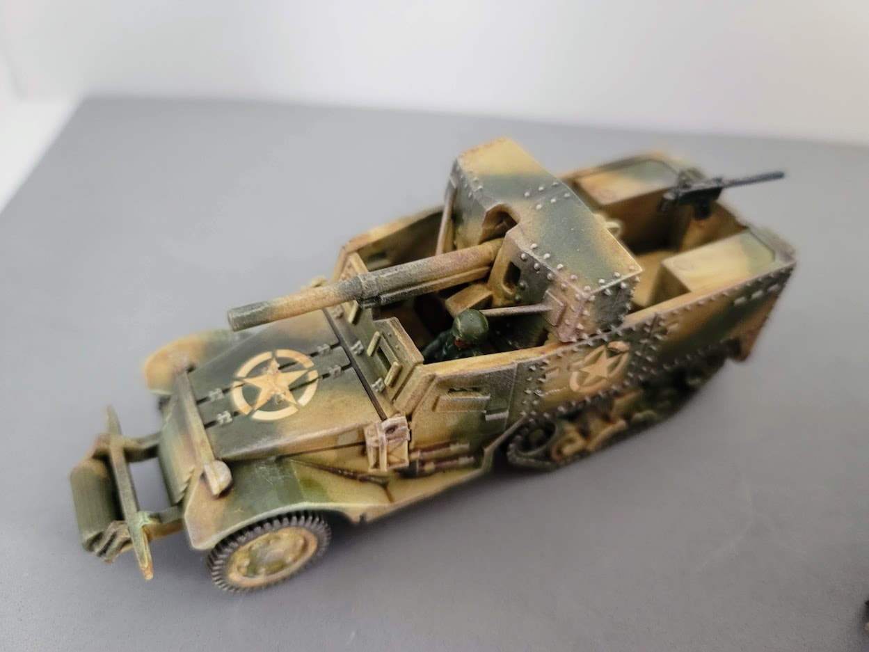 28mm 1/56 3D printed WWII US M3 White Scout Car Covered suitable 4 Bolt Action 