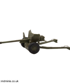 Painted 28mm resin 3D printed model of World War II British 6pdr medium anti-tank gun