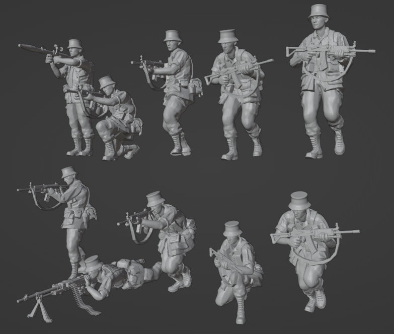 South african Infantry w/nutria hat 28mm - Wargaming3D