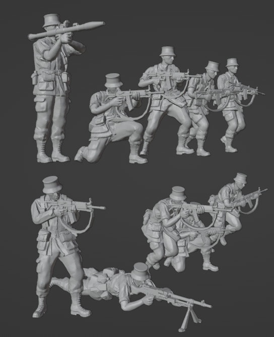 South african Infantry w/nutria hat 28mm - Wargaming3D